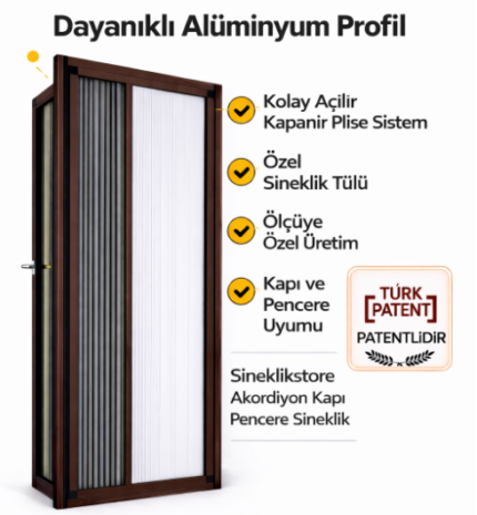 Ortada Gezen Plise-Akordiyon Sineklik